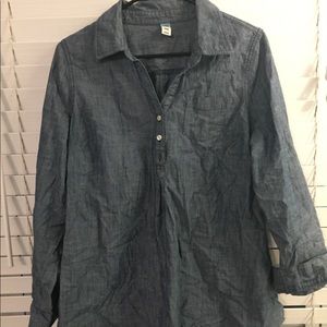 Chambray maternity top